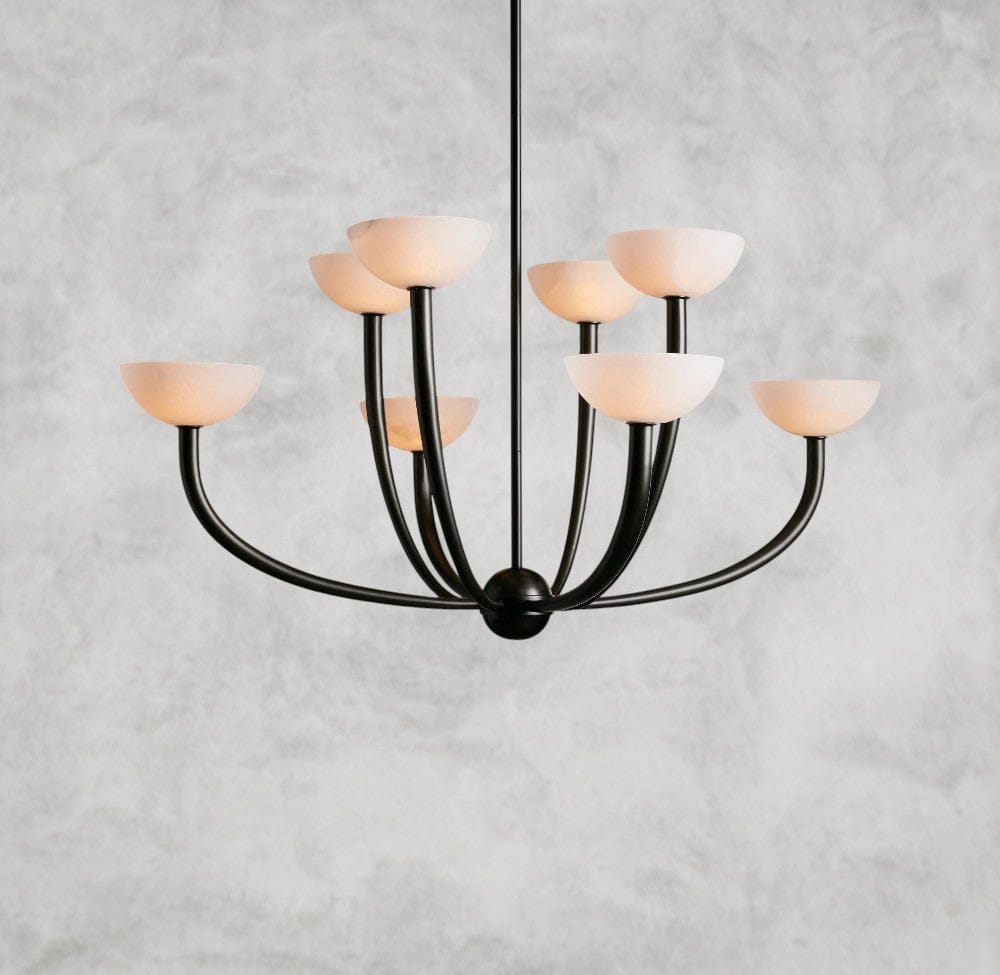 42" / Bronze Saguaro Alabaster Chandelier 22", 42"