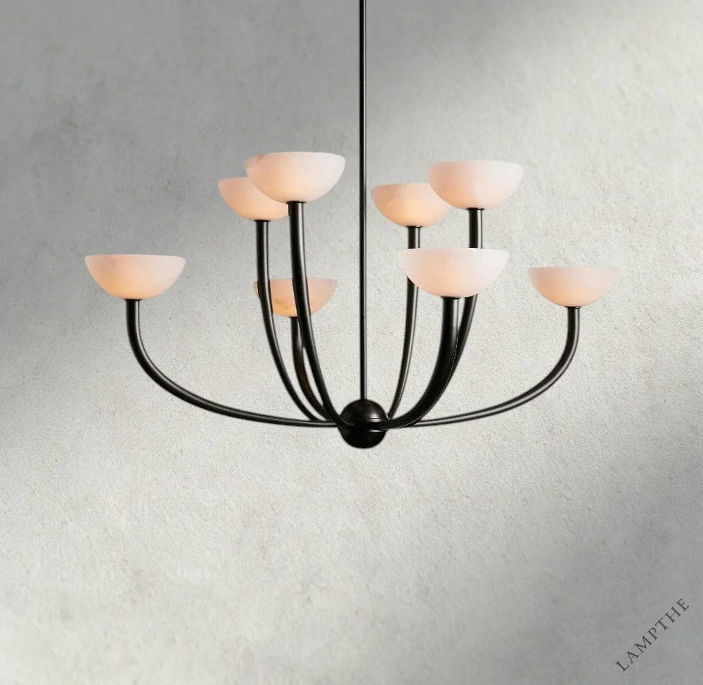 42" / Bronze Saguaro Alabaster Chandelier 22", 42"