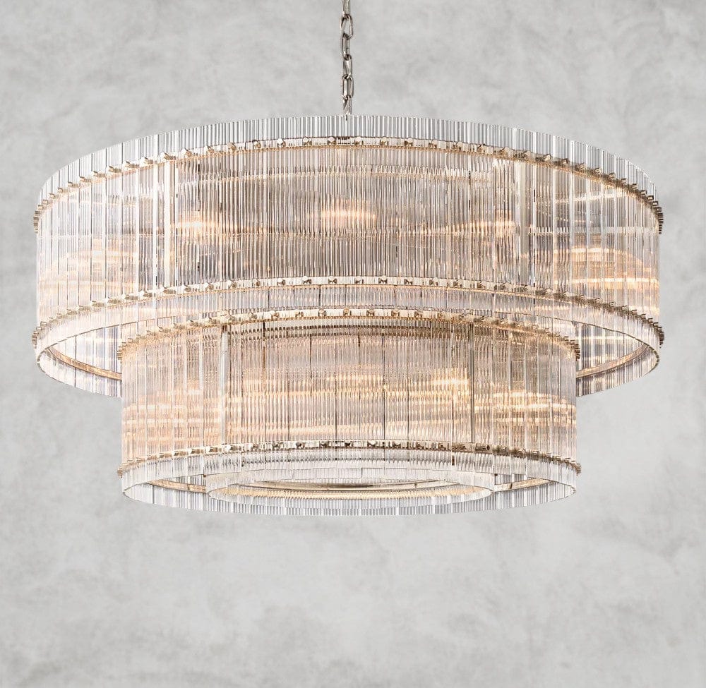 60" / Nickle San Marco Two-Tier Round Chandelier 22", 37", 48", 60"