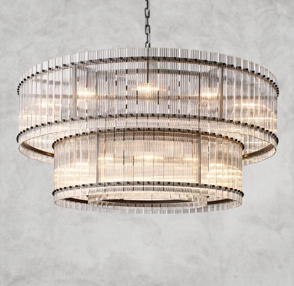 60" / Bronze San Marco Two-Tier Round Chandelier 22", 37", 48", 60"