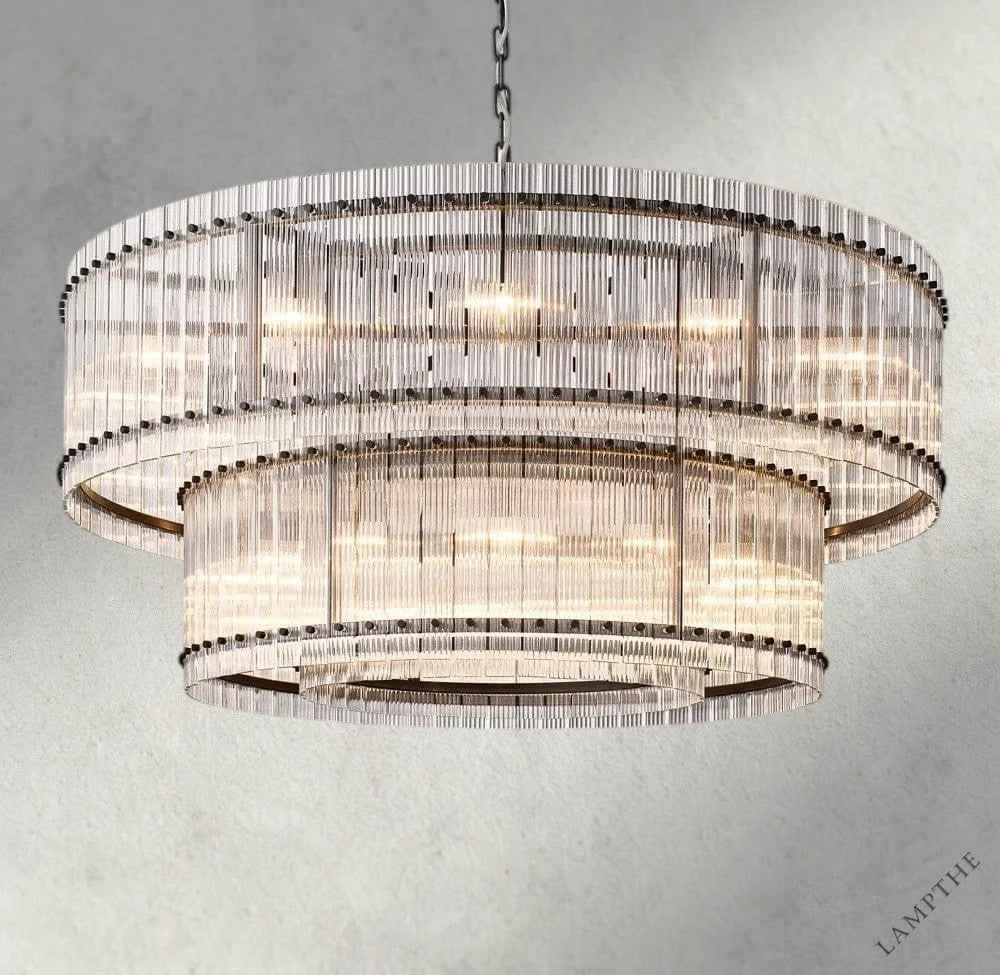 60" / Bronze San Marco Two-Tier Round Chandelier 22", 37", 48", 60"