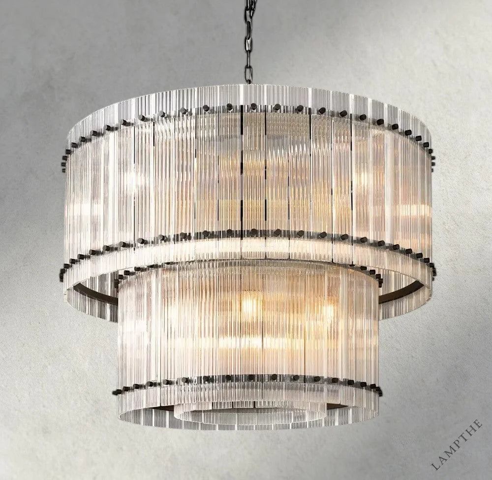 37" / Bronze San Marco Two-Tier Round Chandelier 22", 37", 48", 60"
