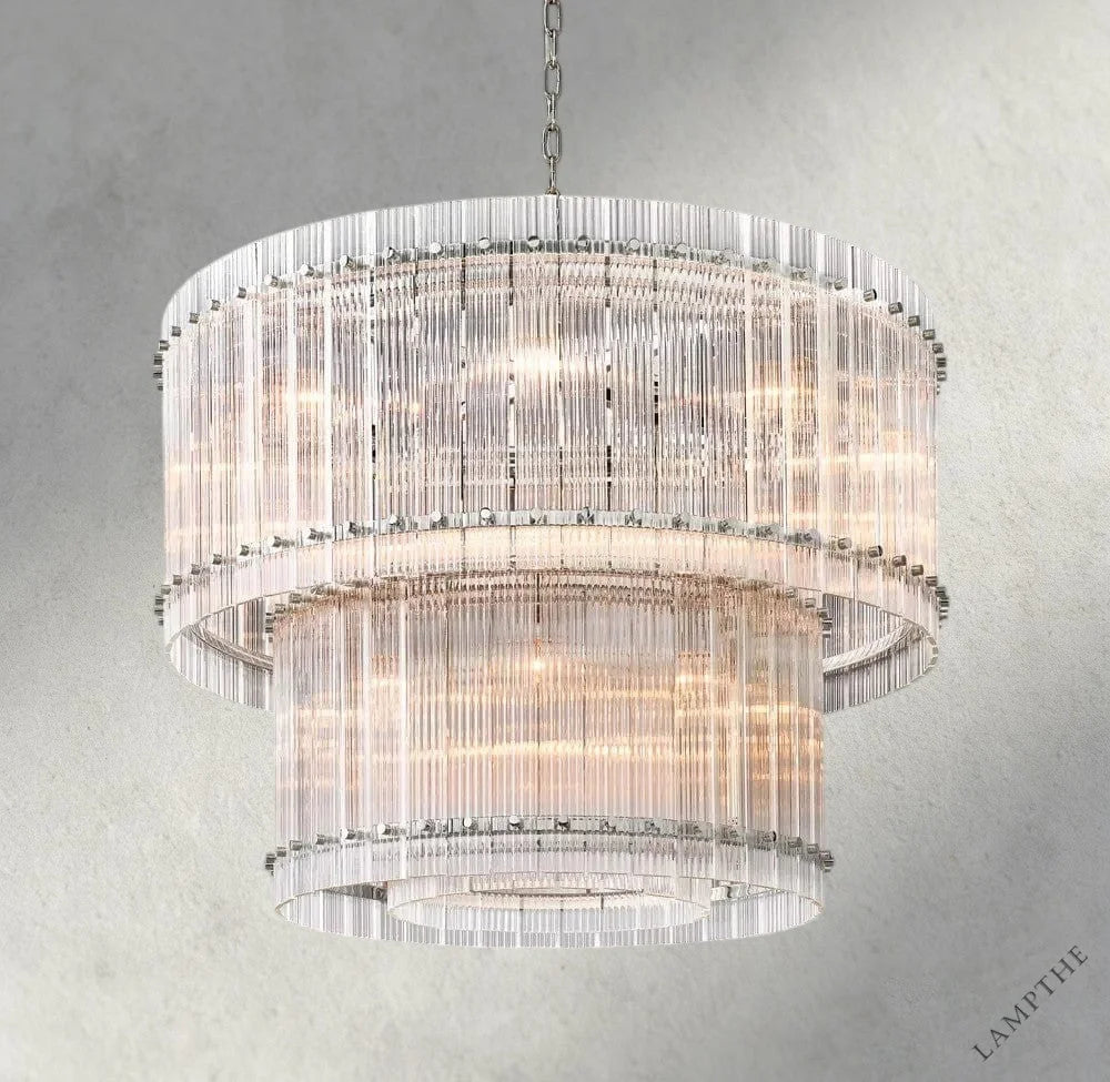 37" / Nickle San Marco Two-Tier Round Chandelier 22", 37", 48", 60"