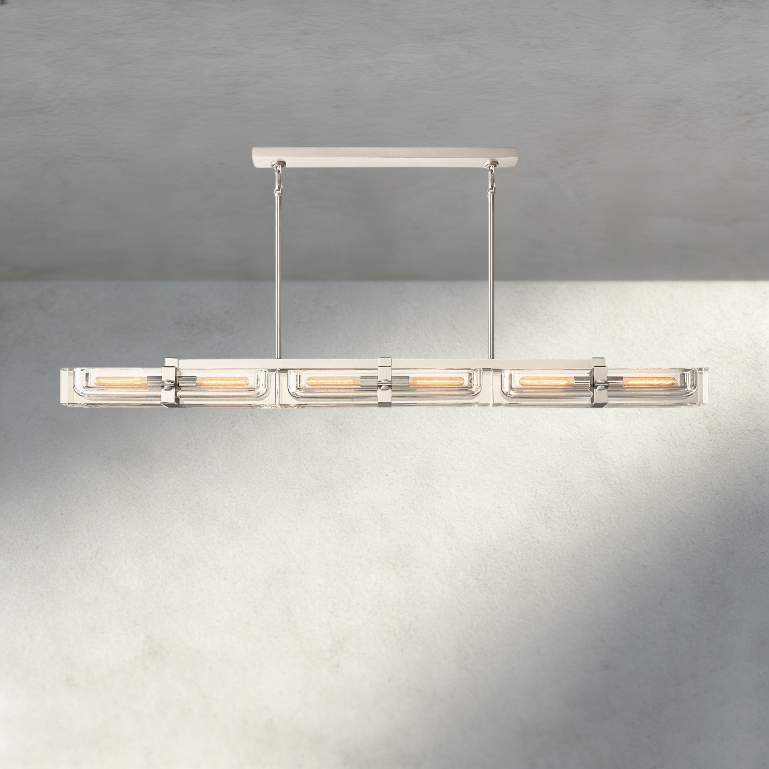72" / Nickle Savile Linear Chandelier 24", 48", 72"