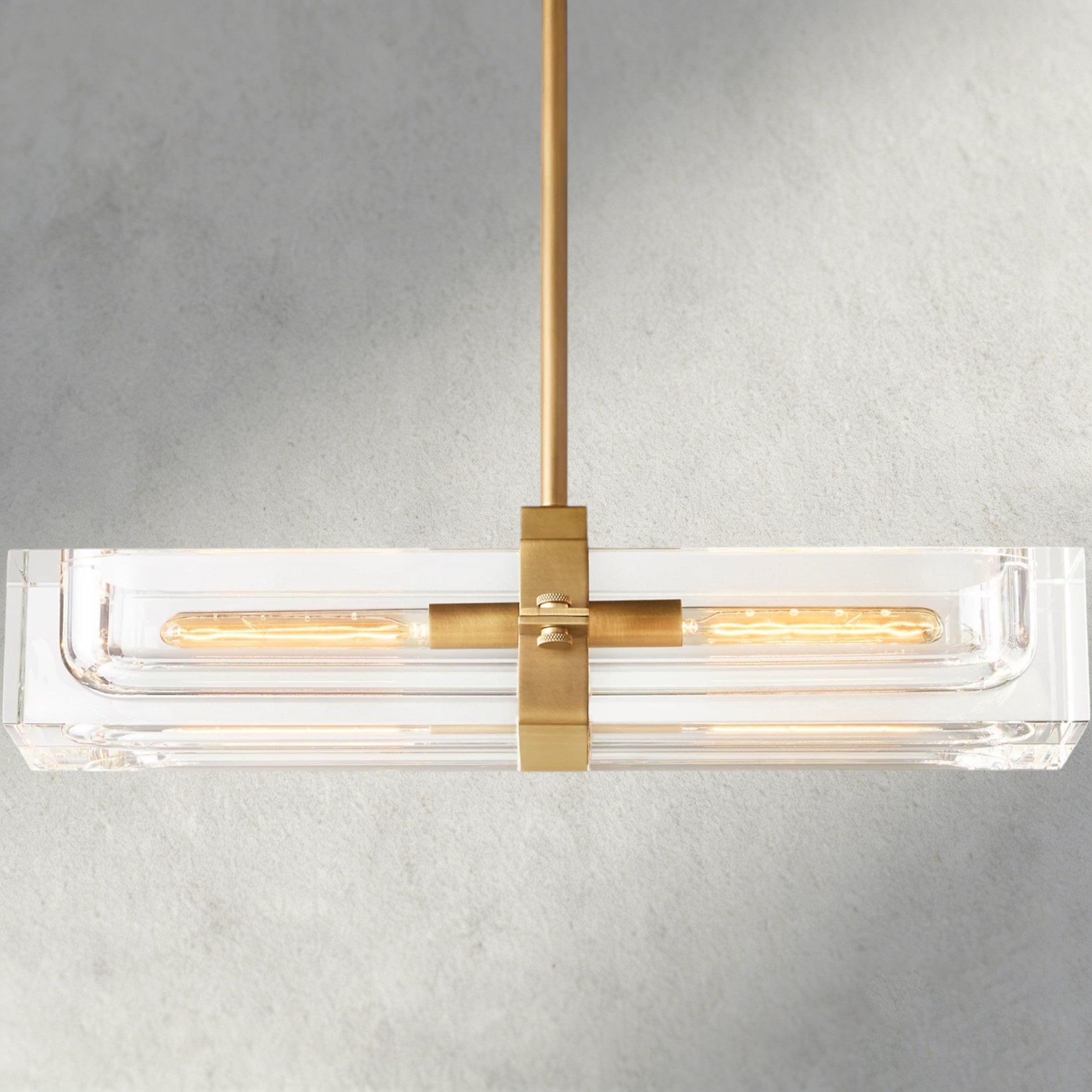 24" / Brass Savile Linear Chandelier 24", 48", 72"