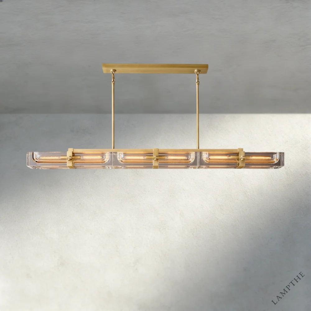 72" / Brass Savile Linear Chandelier 24", 48", 72"