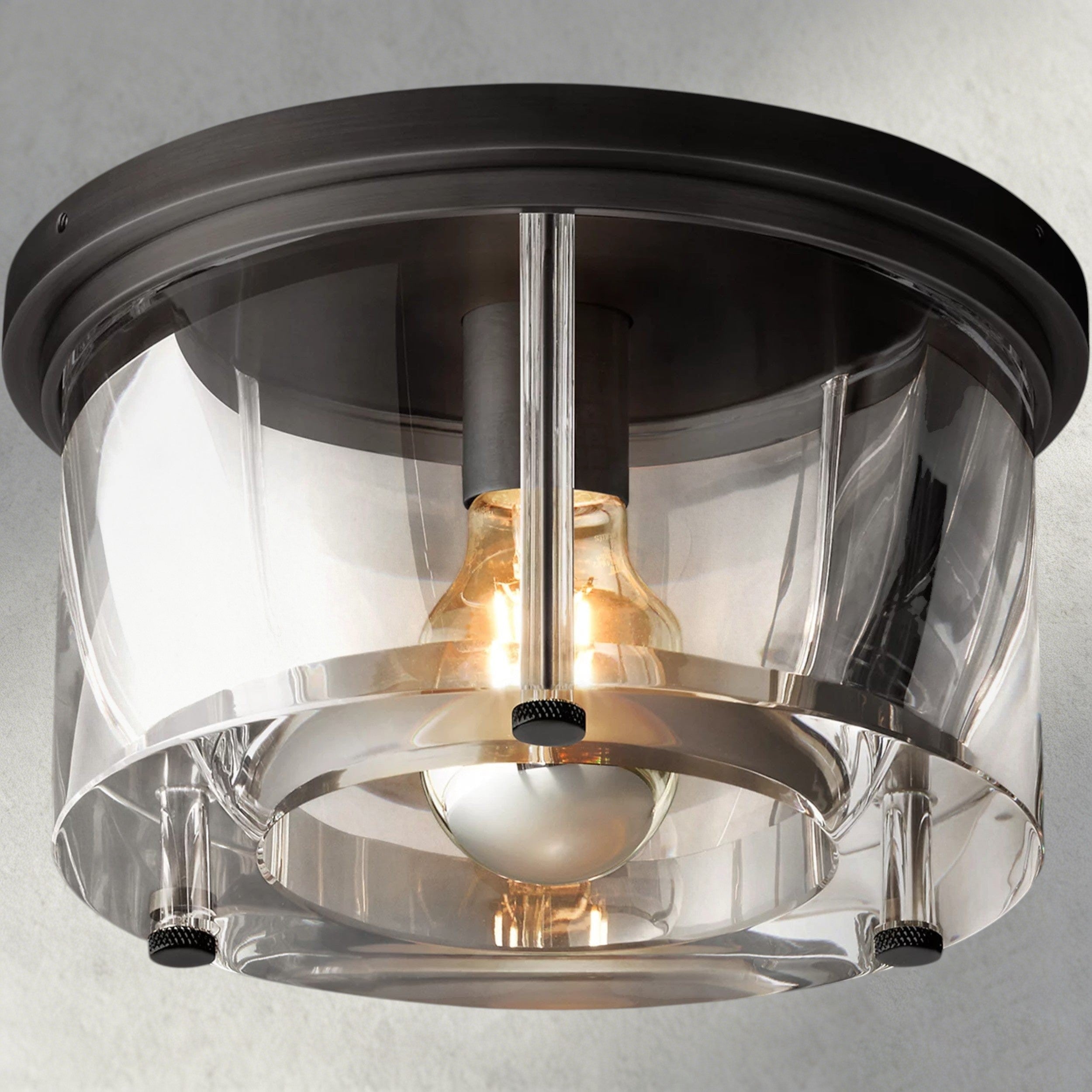 12" / Bronze Savile Round Flushmount 10", 12", 14"