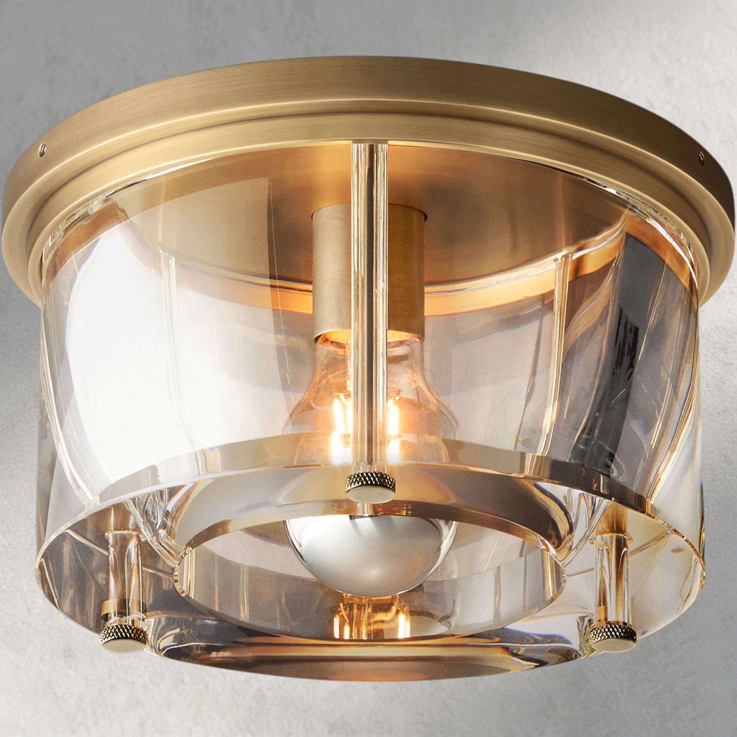 10" / Brass Savile Round Flushmount 10", 12", 14"