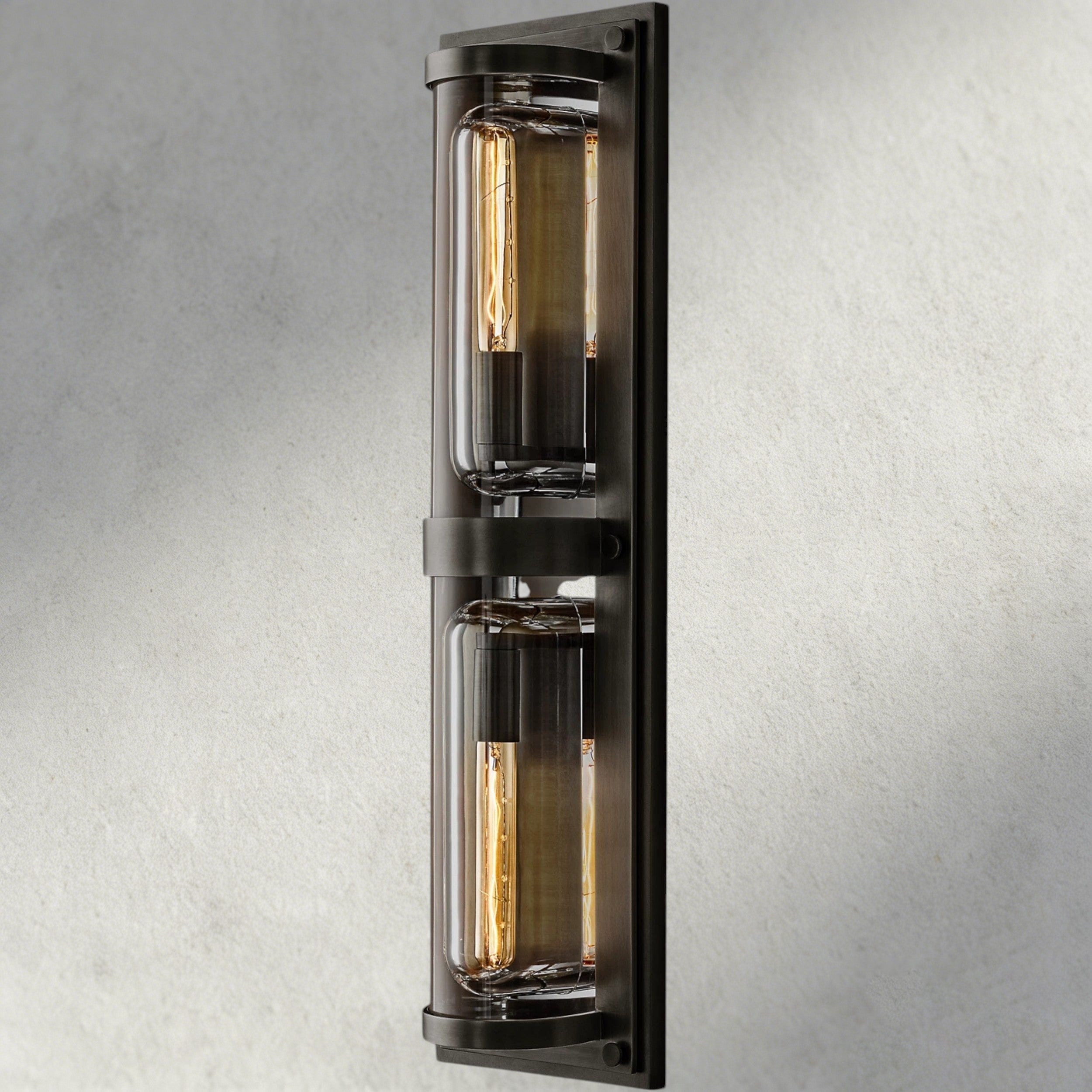 Bronze Savile Round Linear Sconce