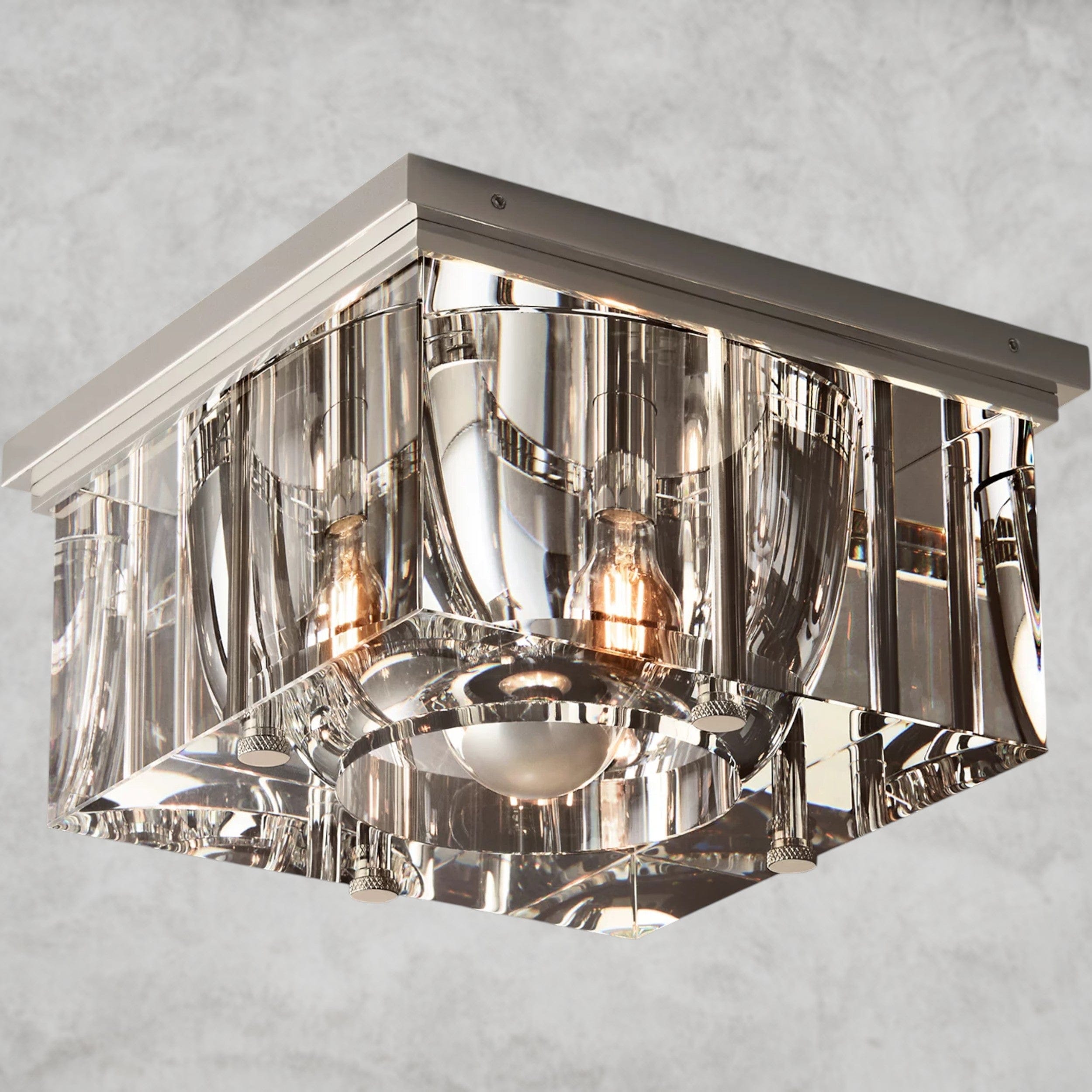 14" / Nickle Savile Square Flushmount 10", 12", 14"