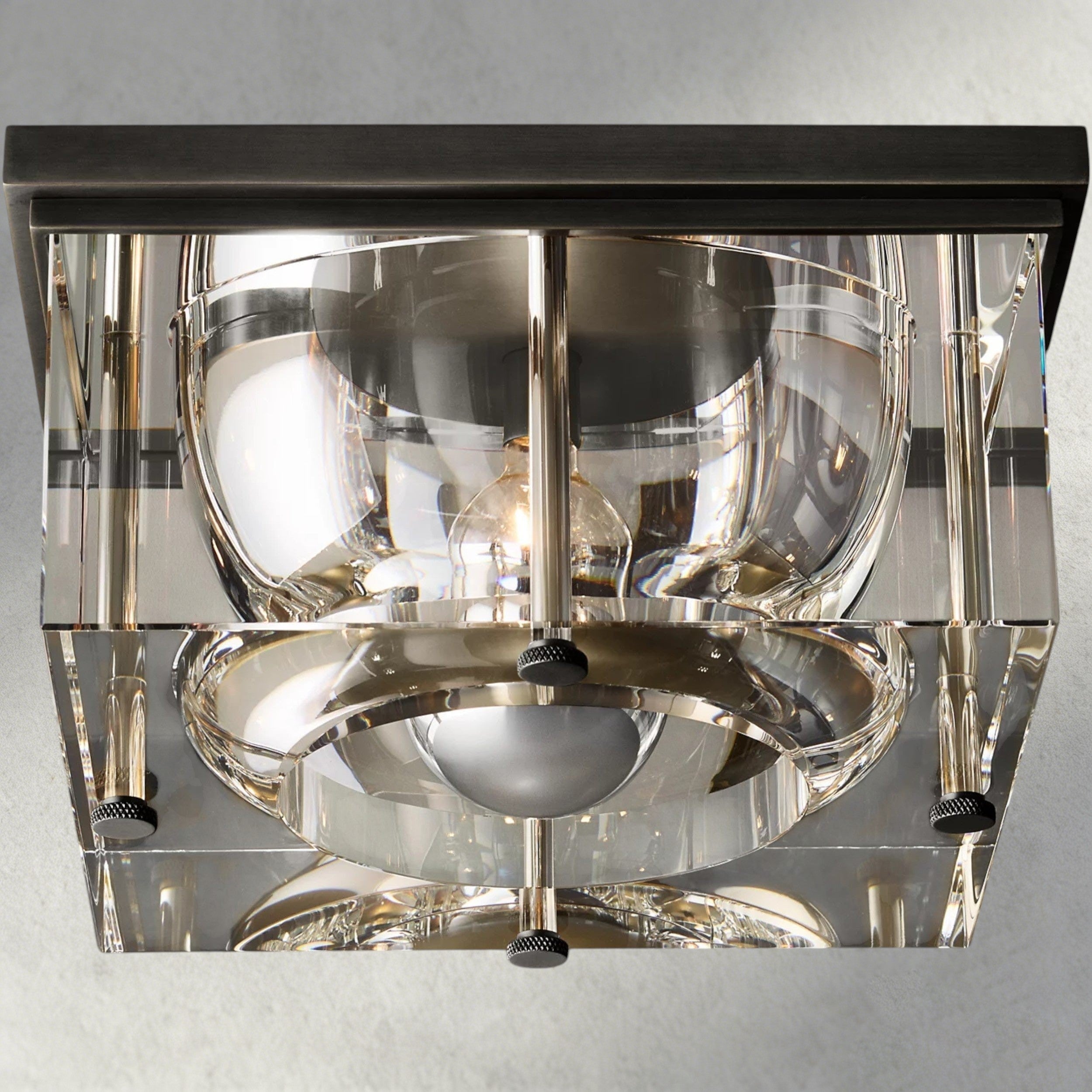 10" / Bronze Savile Square Flushmount 10", 12", 14"