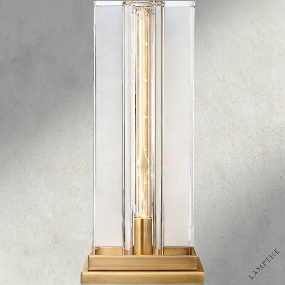 Brass Savile Square Table Lamp