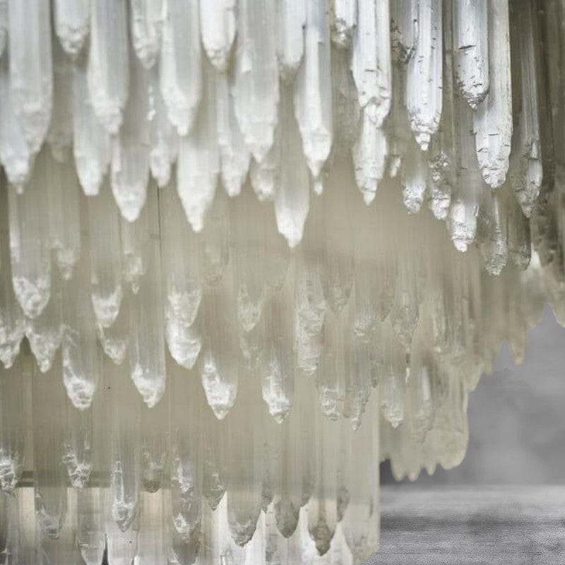 Selenite Layer Rectangular Pendant