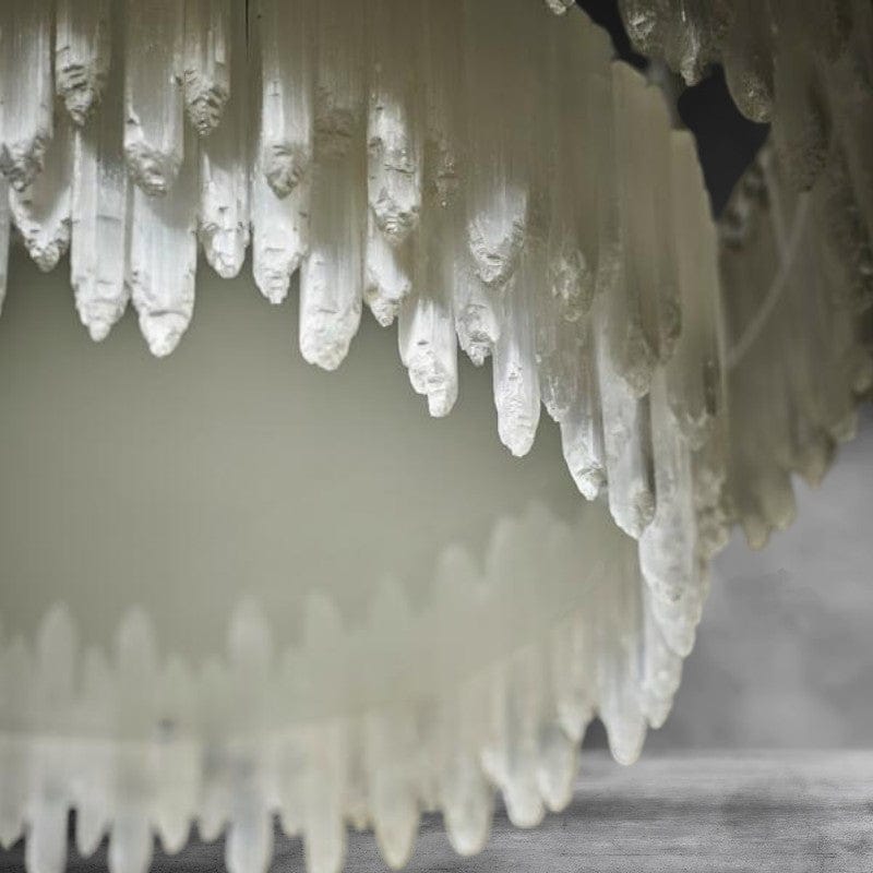 Selenite Layer Round Pendant