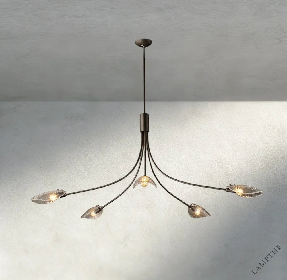 Shell Clear Glass Chandelier