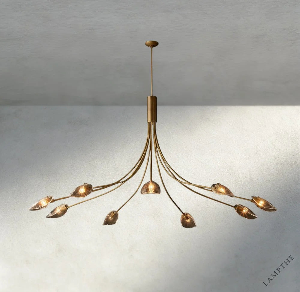 Shell Smoke Glass Chandelier