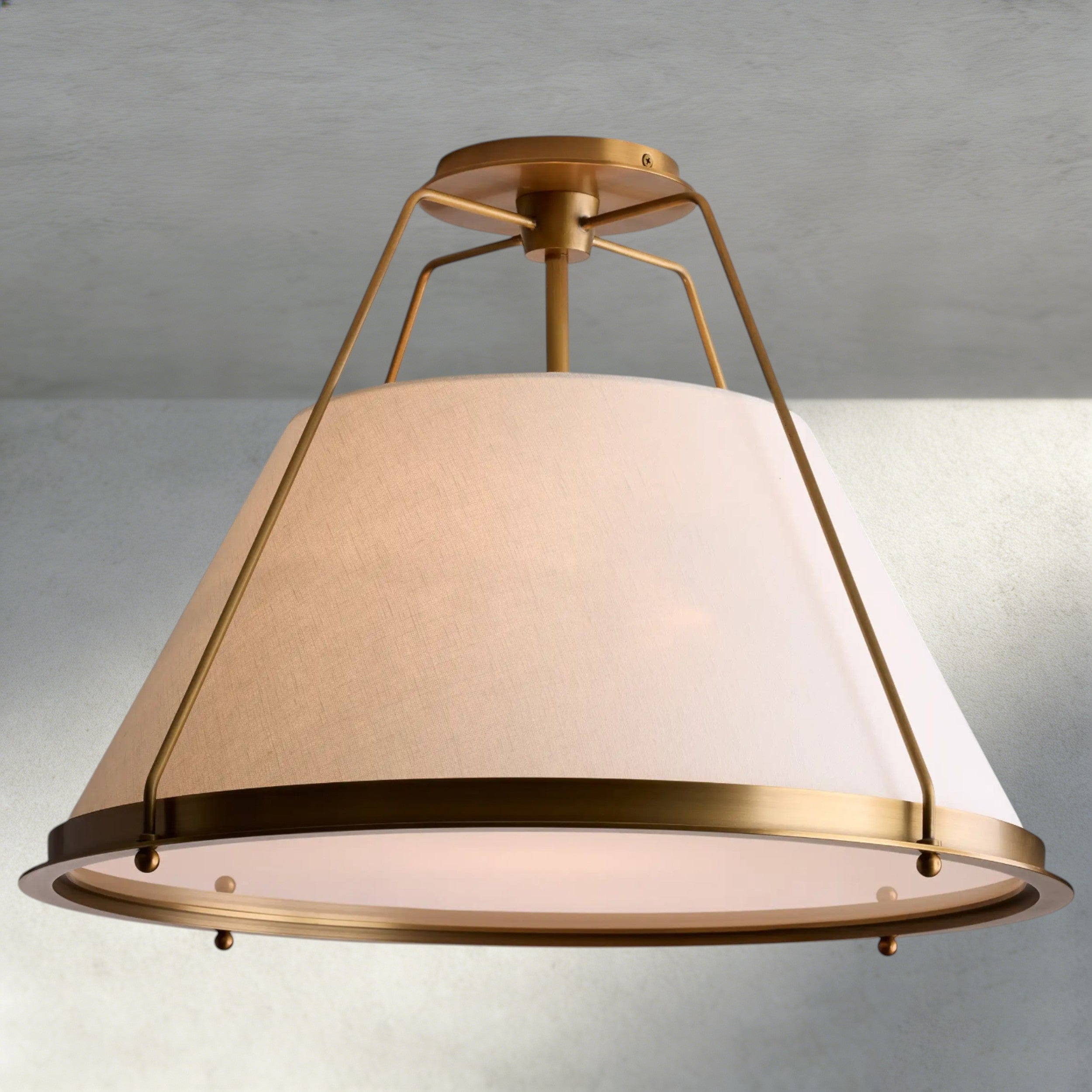 21" / Brass Shelton Flush Mount 15", 21"