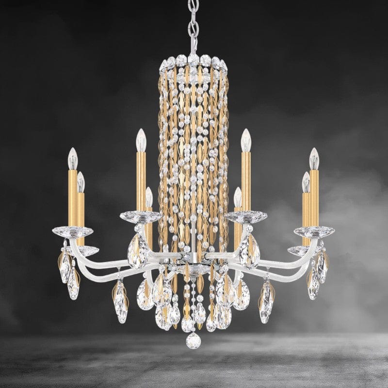 Siena 8-light crystal chandelier30"