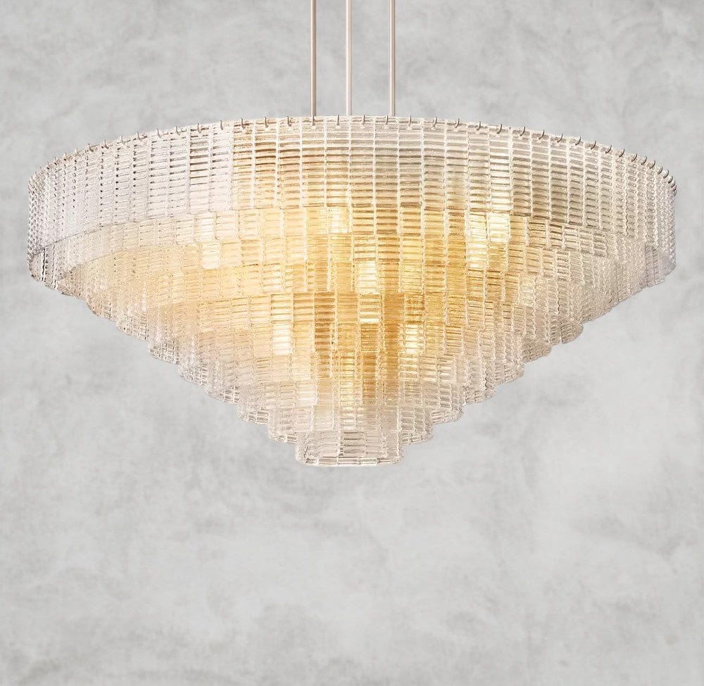 65" / Brass Sirene Clear Glass Round Chandelier 41", 52", 65"