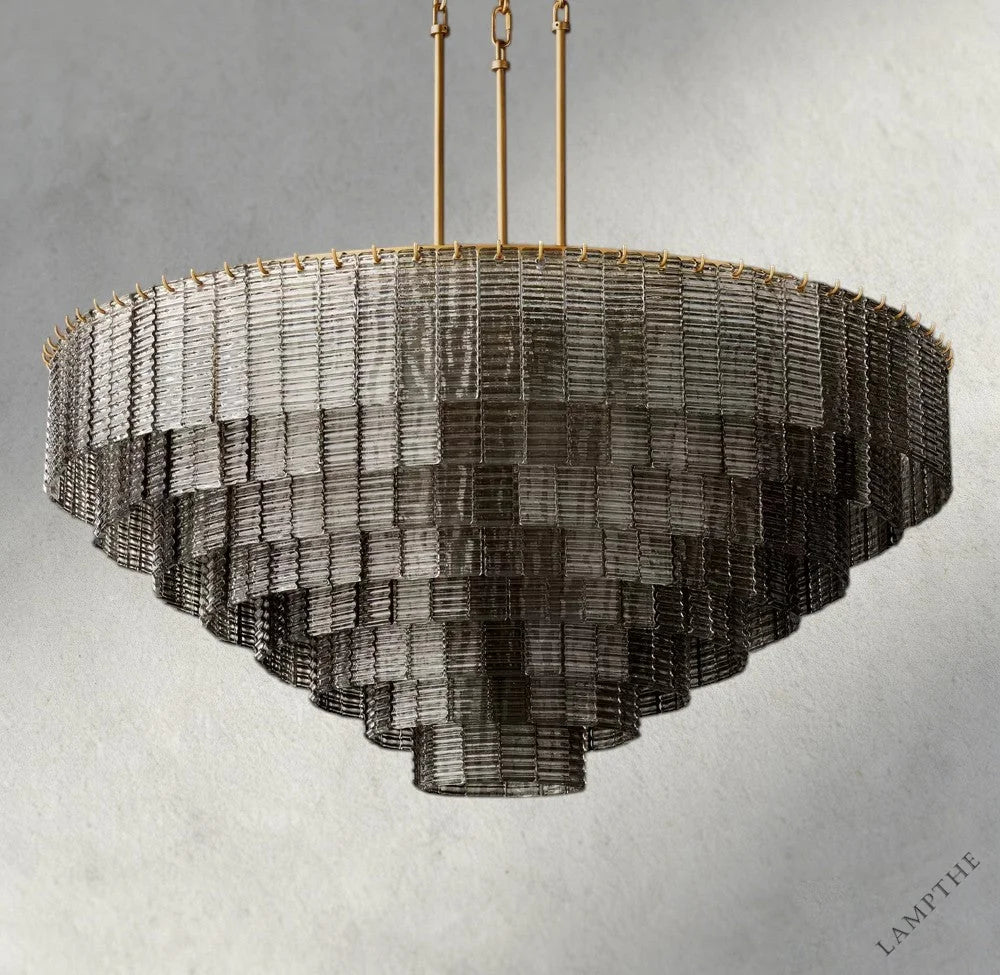 Sirene Smoke Glass Round Chandelier 41", 52", 65"