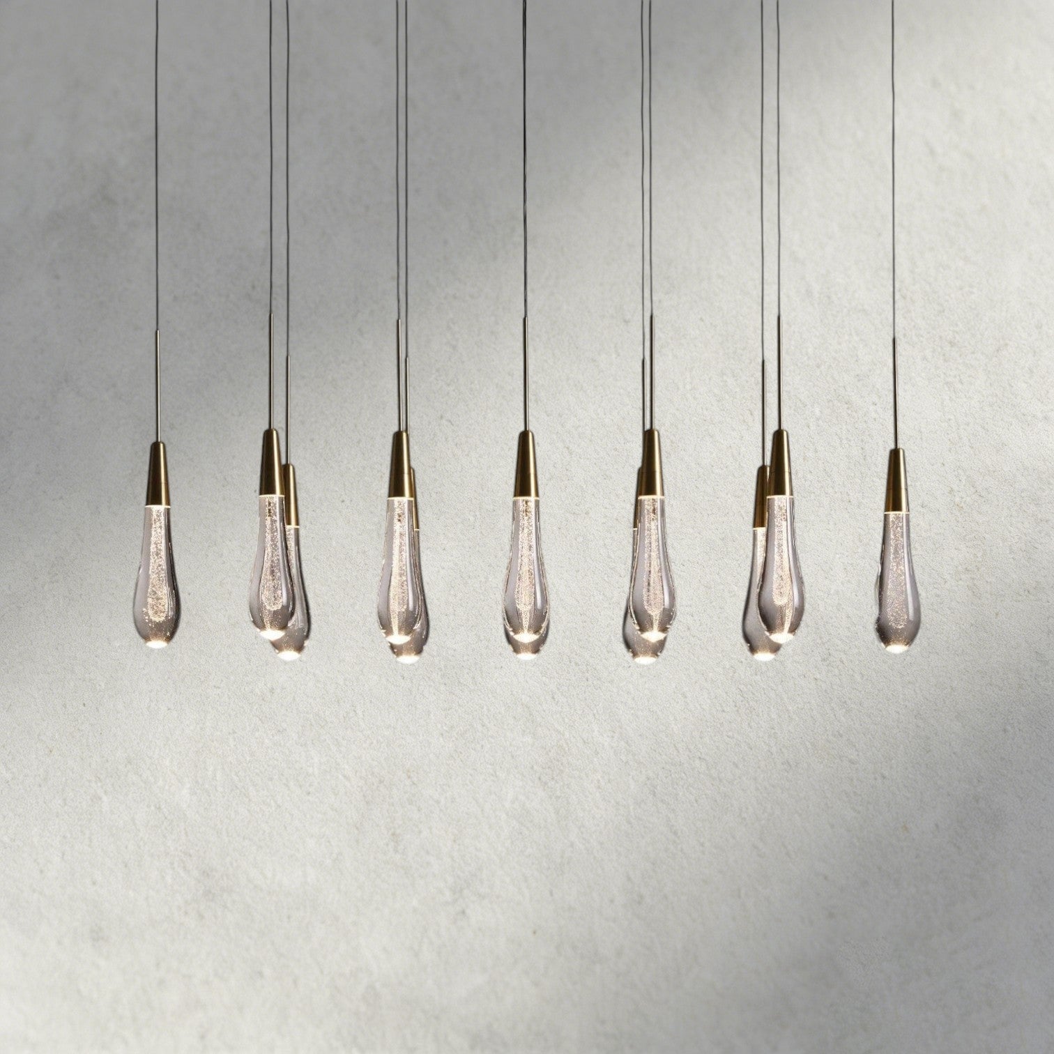 37" / Brass Soltaire Linear Chandelier 37", 50", 60", 70"