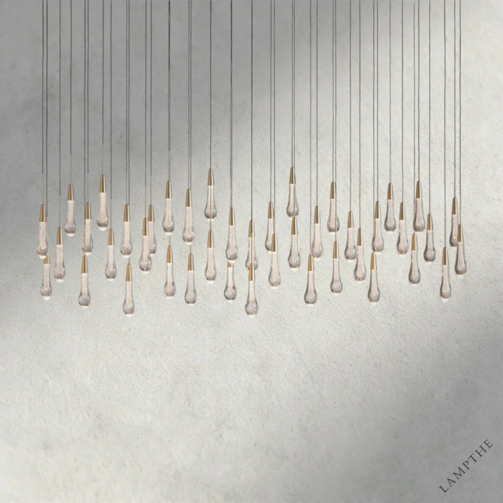 70" / Brass Soltaire Linear Chandelier 37", 50", 60", 70"