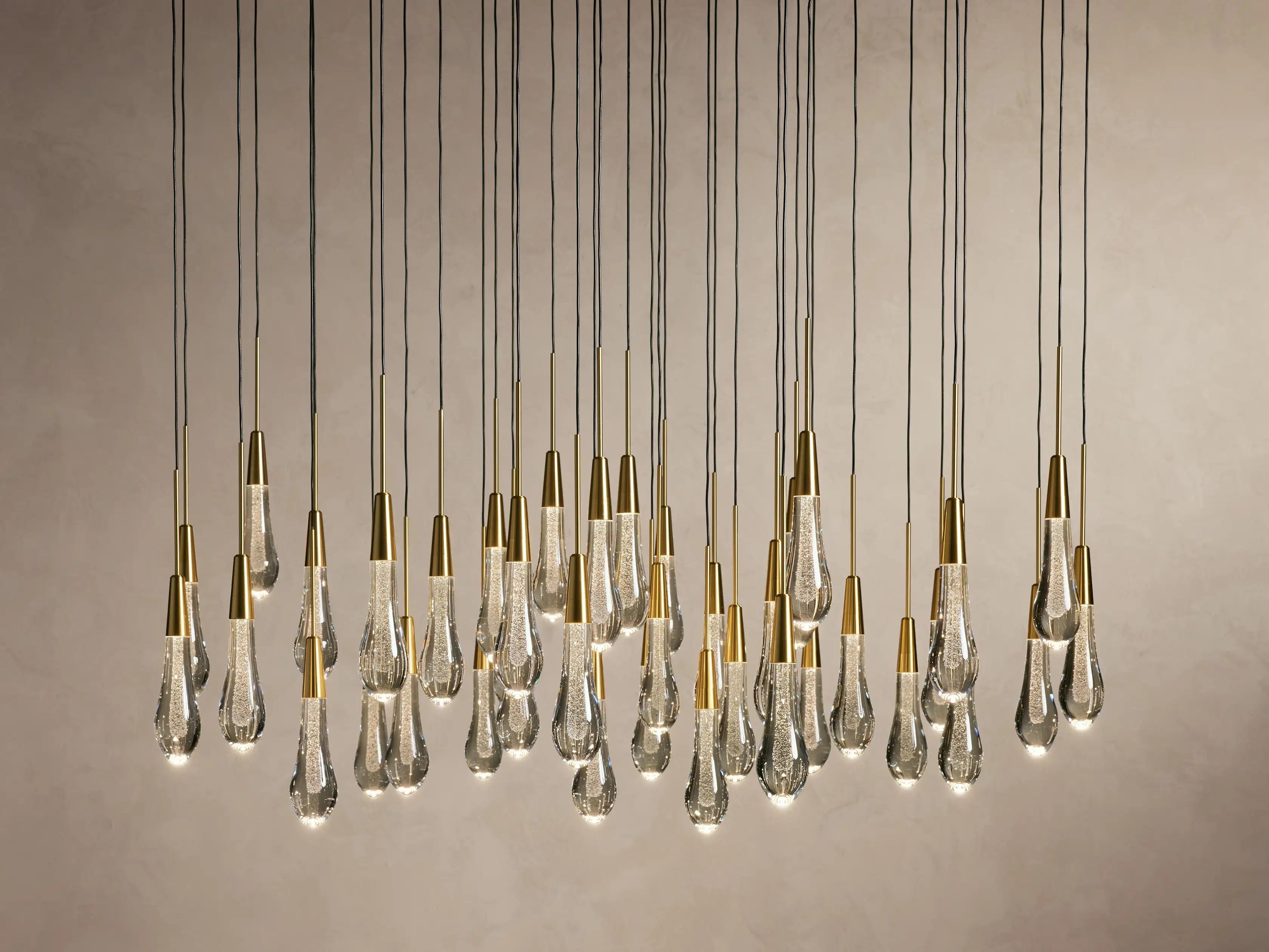 48" / Brass Soltaire Round Chandelier 17", 24", 36", 58"