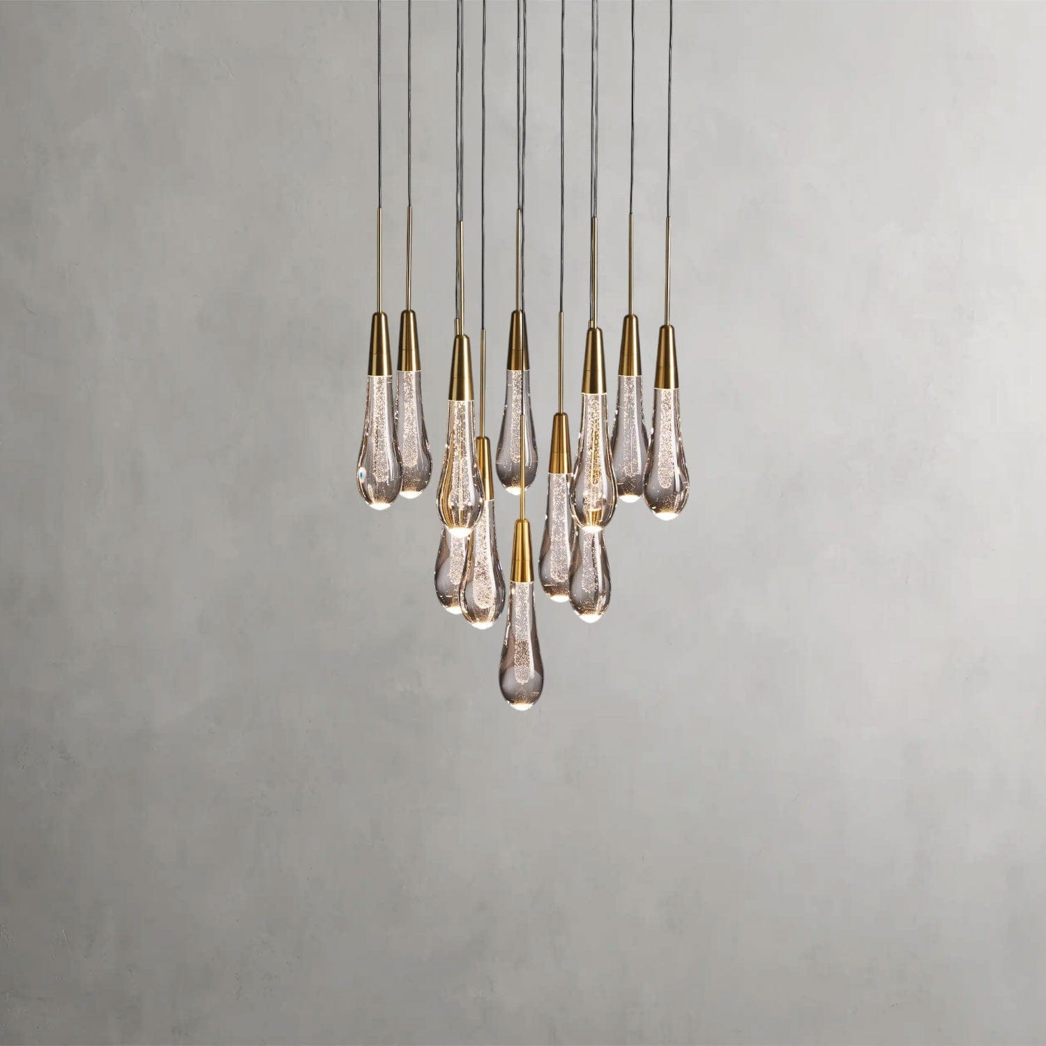 17" / Brass Soltaire Round Chandelier 17", 24", 36", 58"