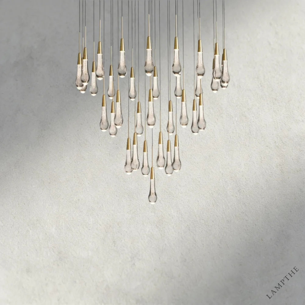 36" / Brass Soltaire Round Chandelier 17", 24", 36", 58"