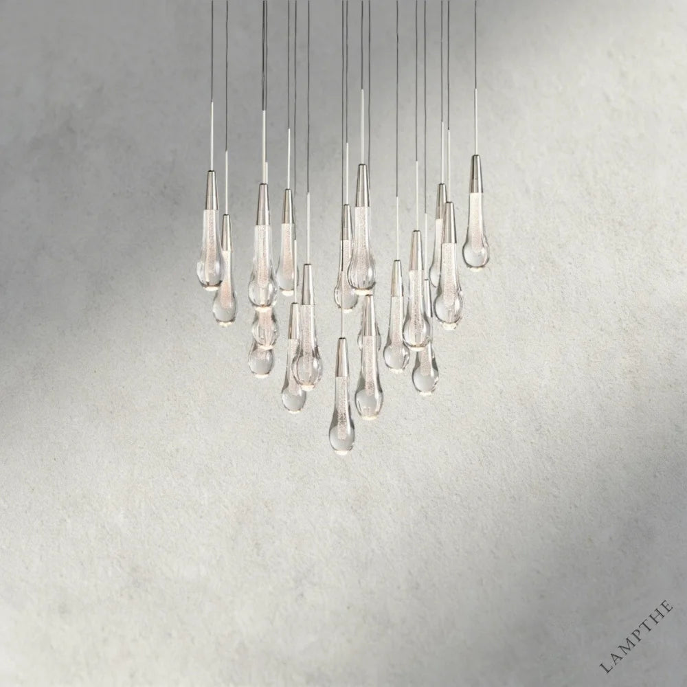24" / Nickle Soltaire Round Chandelier 17", 24", 36", 58"
