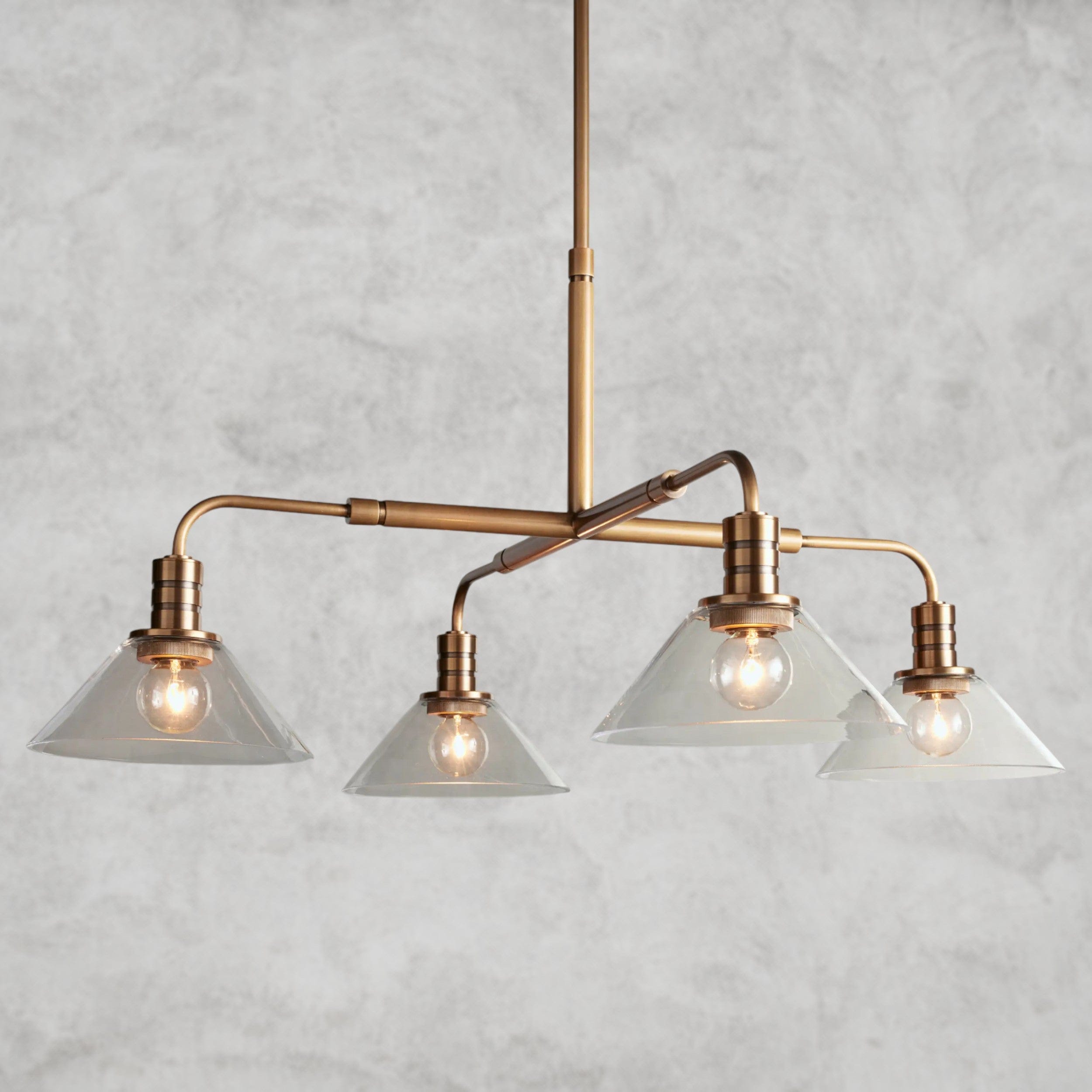 Brass / Clear Theron Round Chandelier