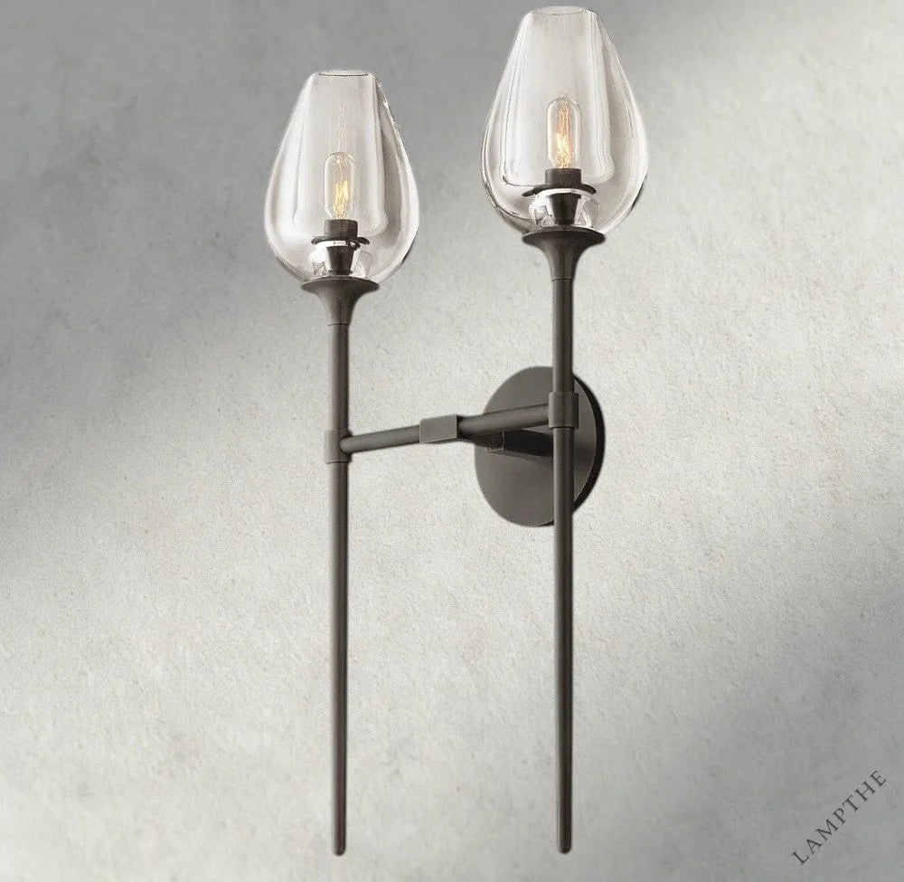 Bronze TULIP DOUBLE SCONCE