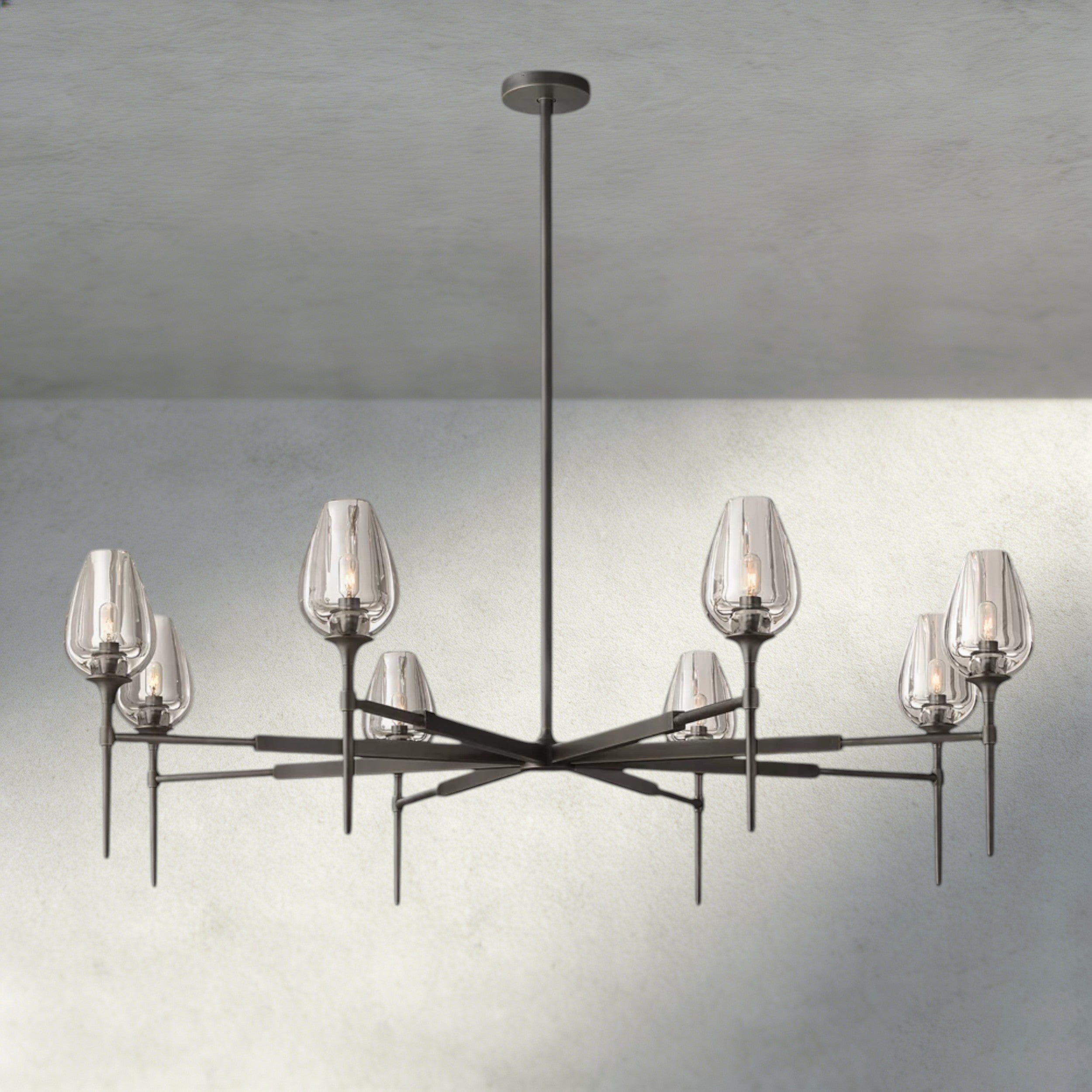 54" / Bronze TULIP ROUND CHANDELIER 27", 42", 54"