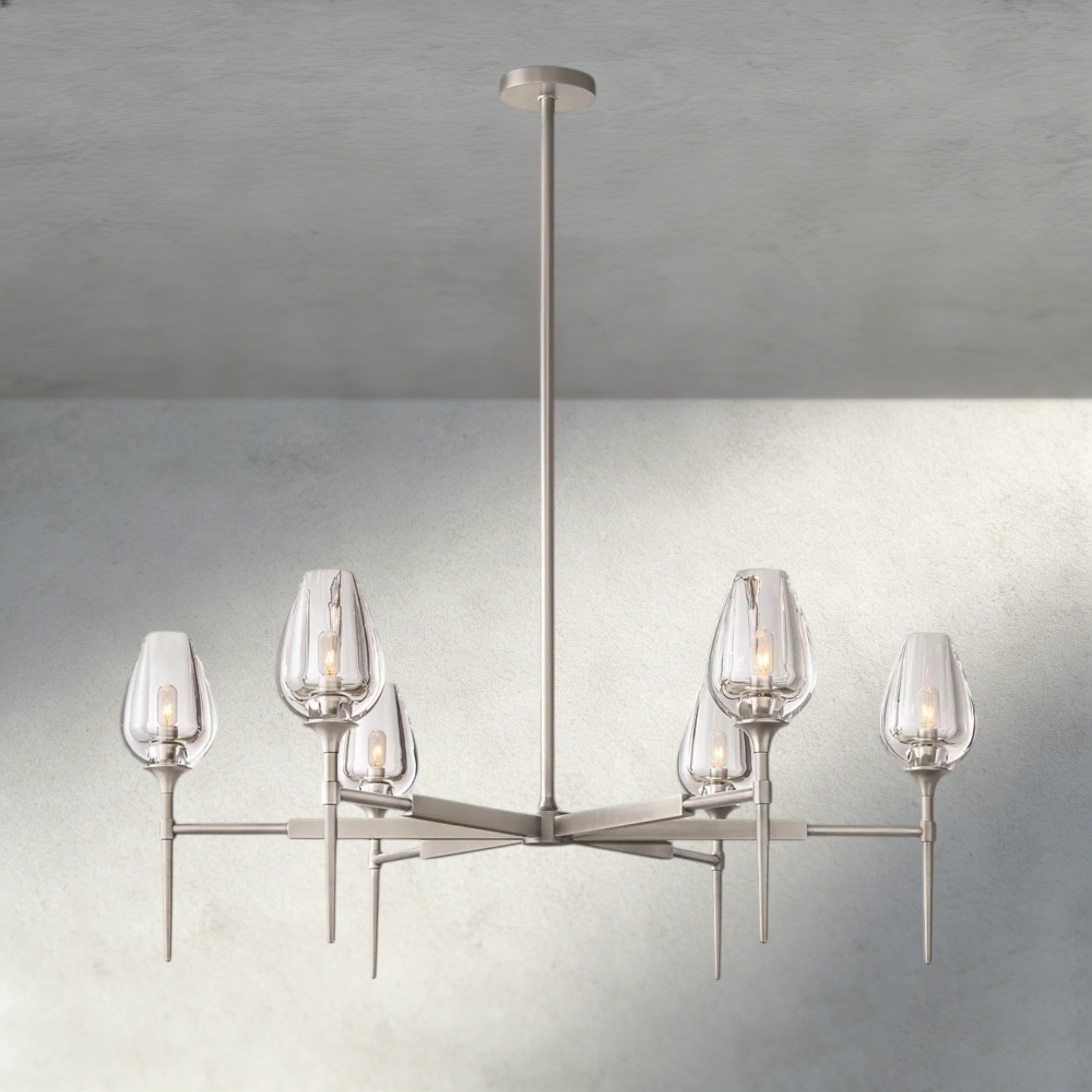 42" / Nickle TULIP ROUND CHANDELIER 27", 42", 54"