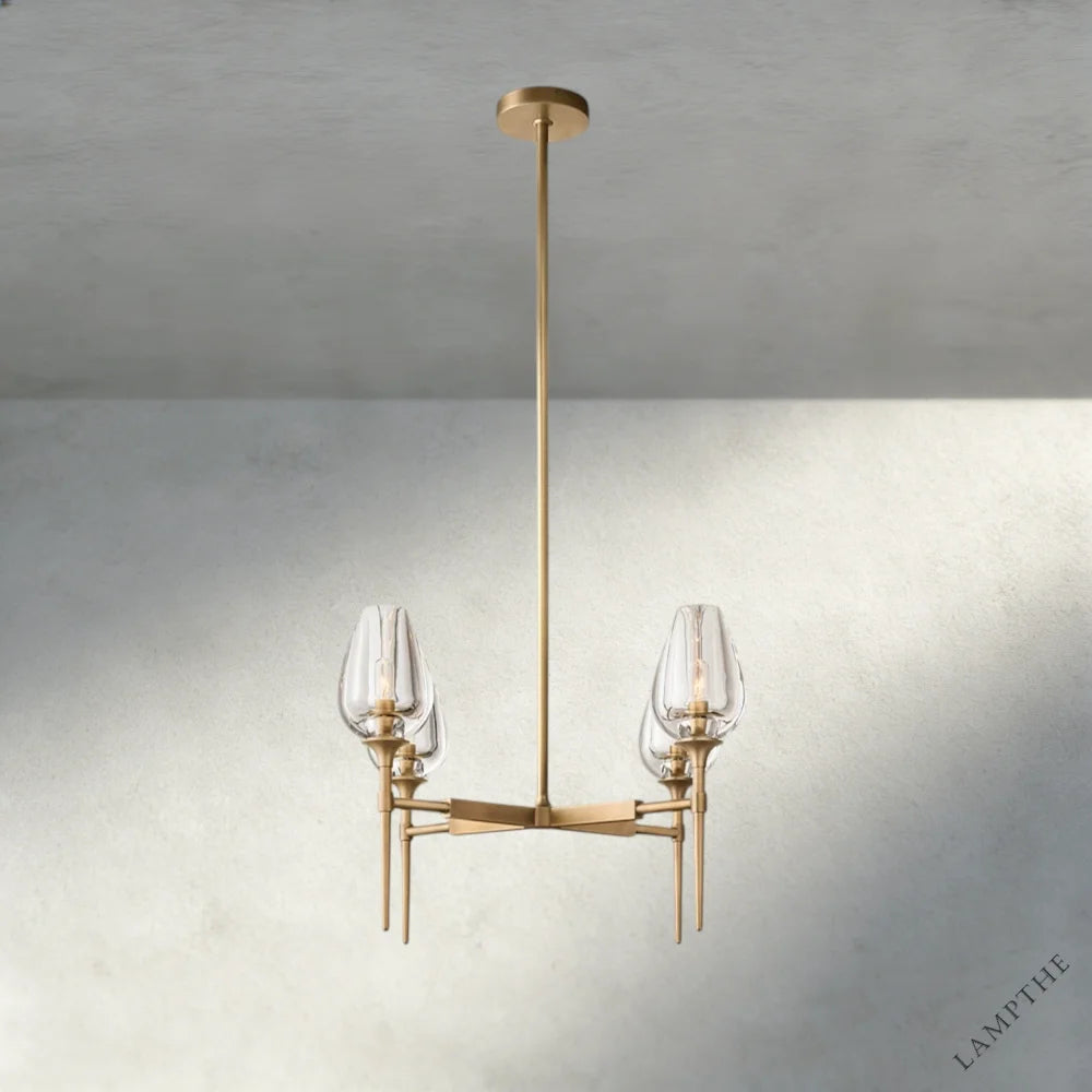 27" / Brass TULIP ROUND CHANDELIER 27", 42", 54"