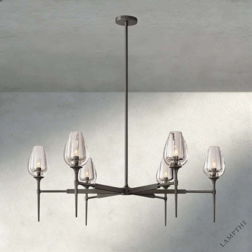 42" / Bronze TULIP ROUND CHANDELIER 27", 42", 54"