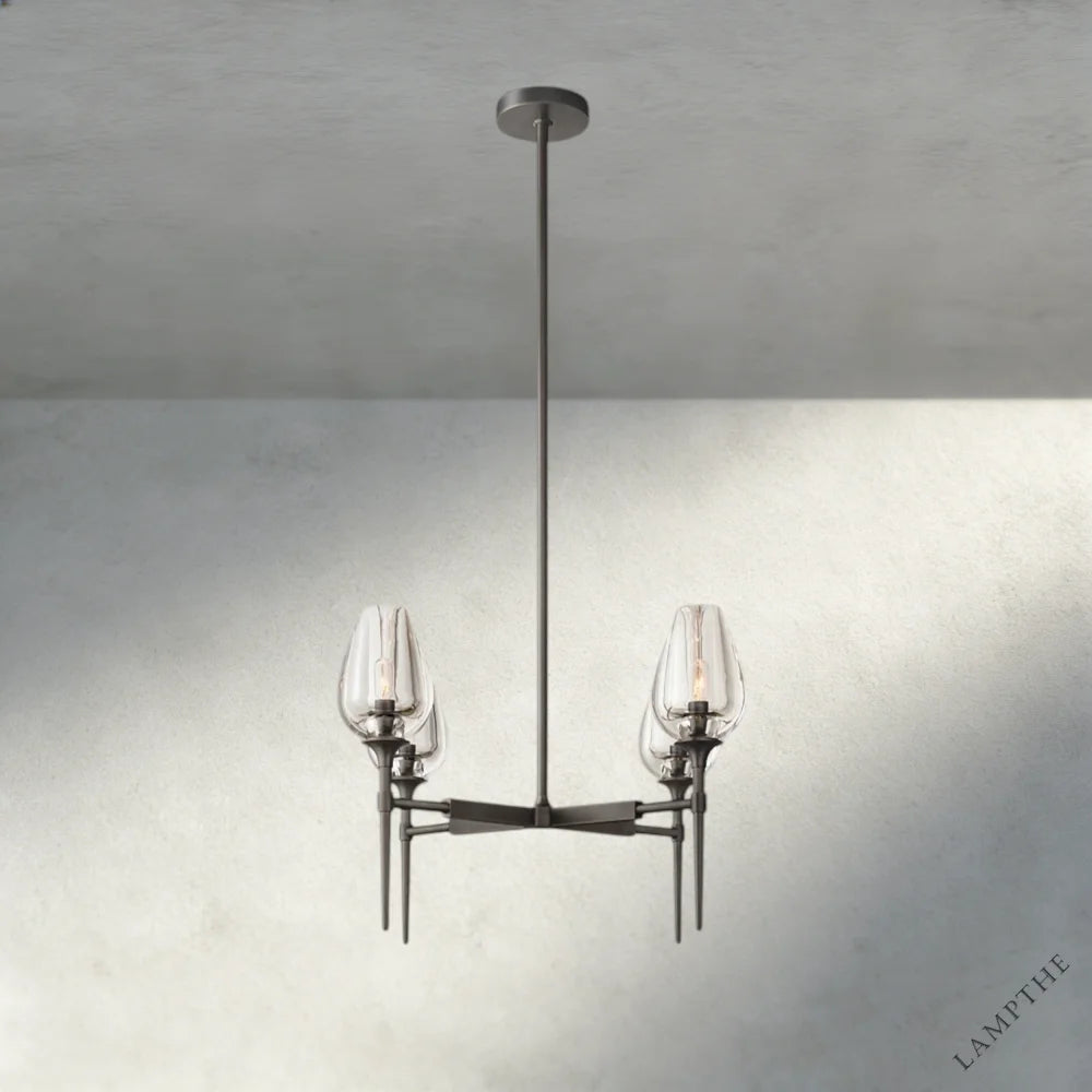 27" / Bronze TULIP ROUND CHANDELIER 27", 42", 54"