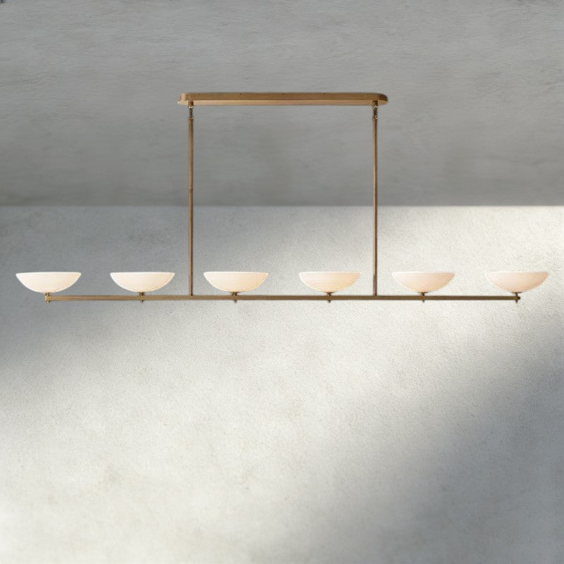 96" / Brass Vernet Linear Chandelier 60", 76", 96"