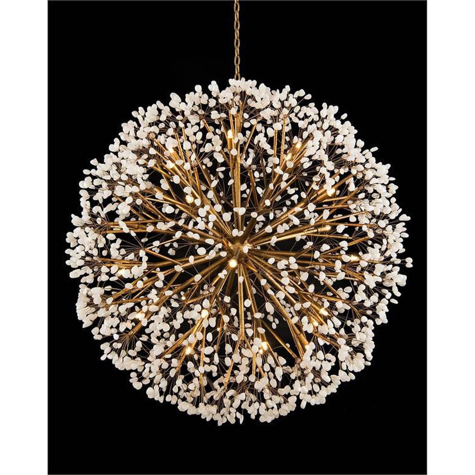 Veyla Spherical Thirty-Light Quartz Chandelier