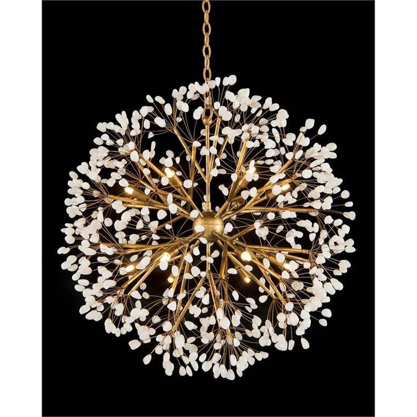 Veyla Spherical Twelve-Light Quartz Chandelier