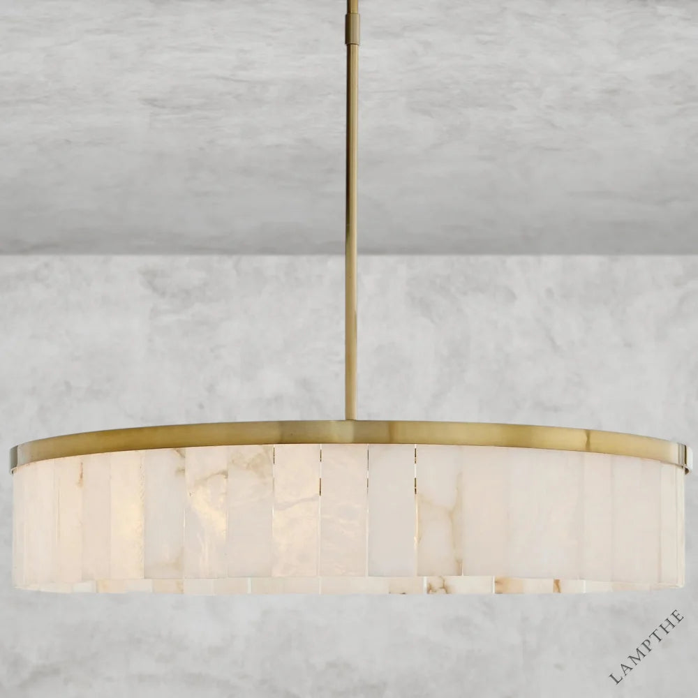 Widham One-Tire Round Alabaster Chandelier