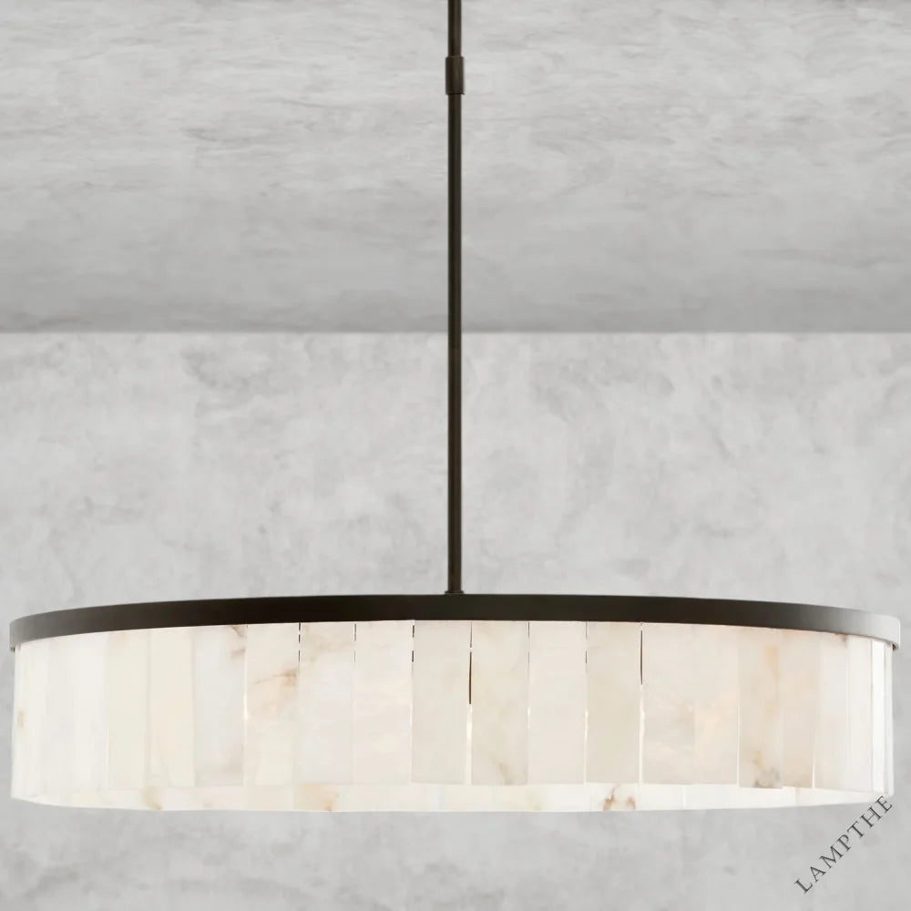 Widham One-Tire Round Alabaster Chandelier