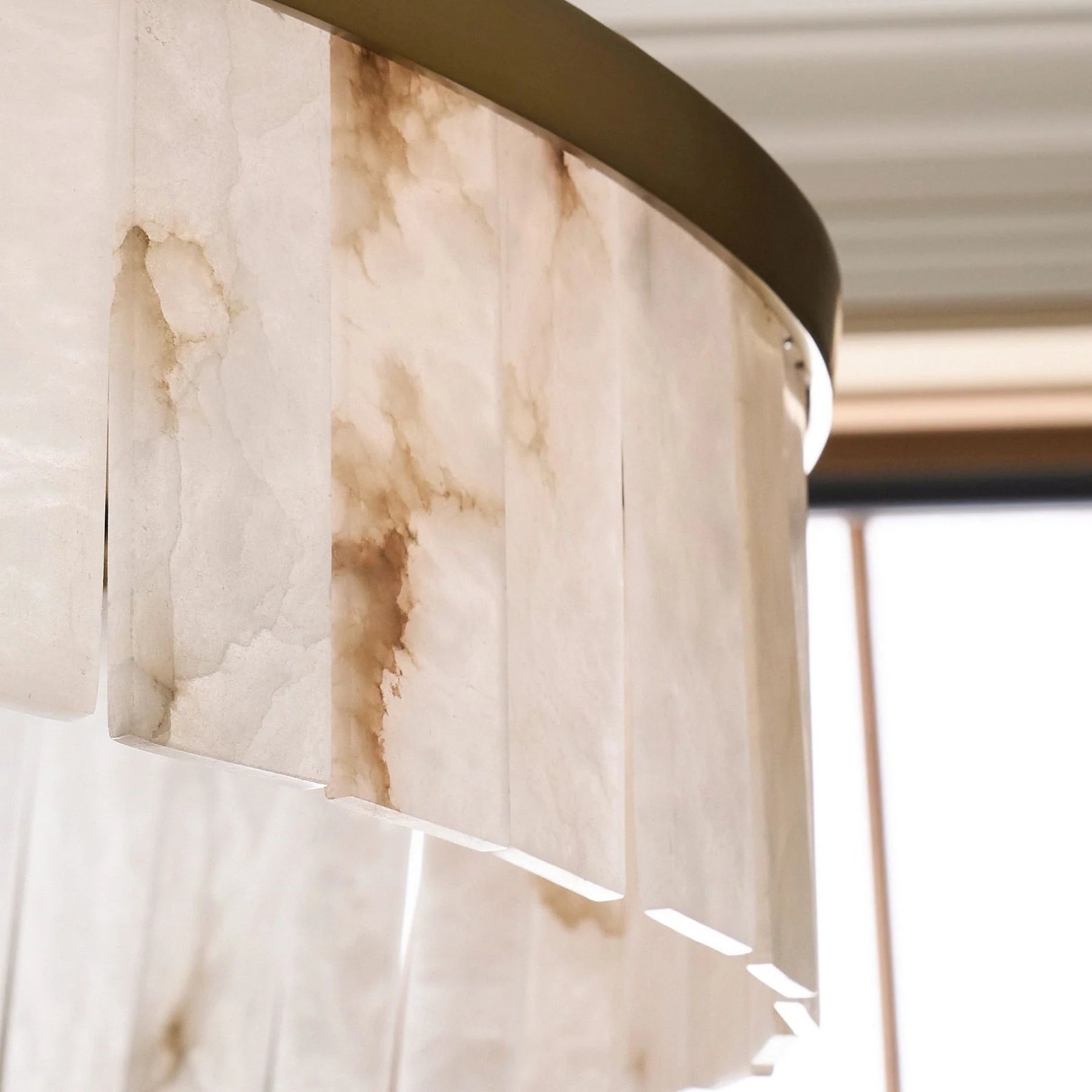 Widham One-Tire Round Alabaster Chandelier