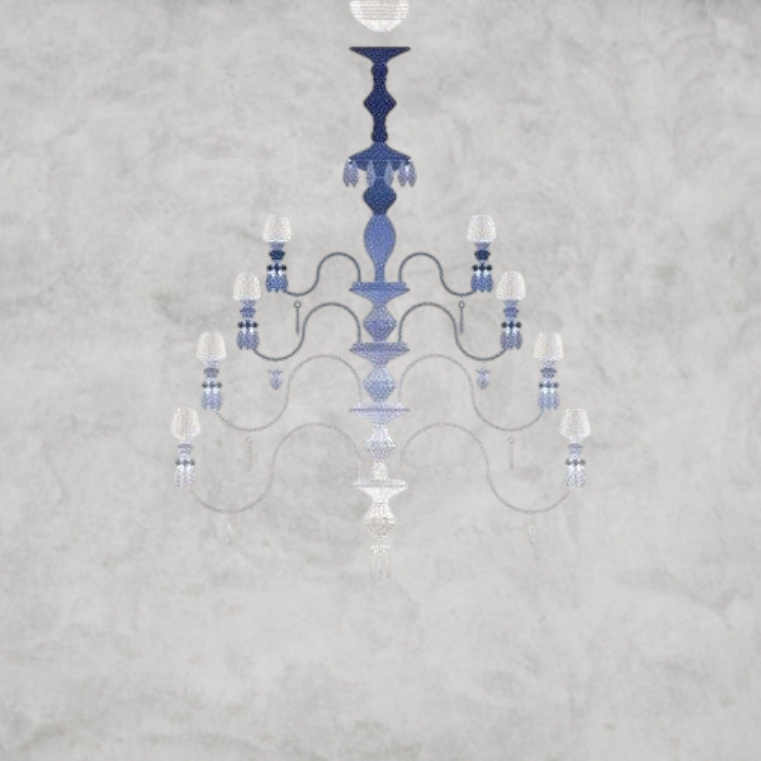 Blue Zylorium Belle De Nuit Chandelier
