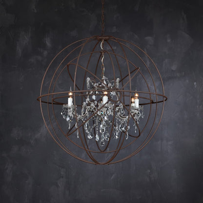 Gyro Crystal Double Chandelier 40"