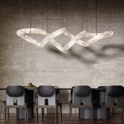 Ethebearl Alabaster Chandelier 96"