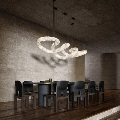 Ethebearl Alabaster Chandelier 96"
