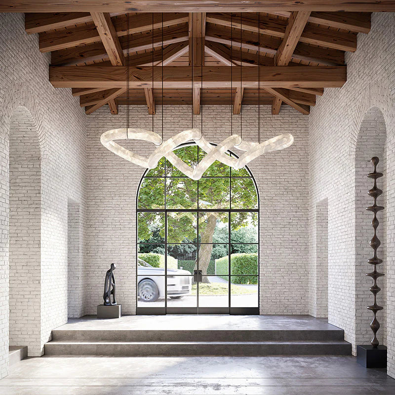 Ethebearl Alabaster Chandelier 96"