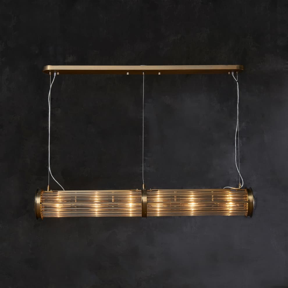 Newton Rectangular Pendant Bronze