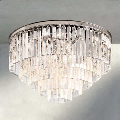 Nickel / 32" 1920s Odeon Flushmount 20"